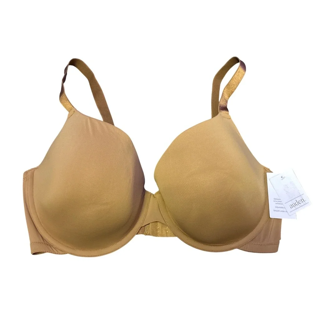 NEW Auden Womens Brown Lightly Lined Comfort Wire‎ T Shirt Bra, 36DDD